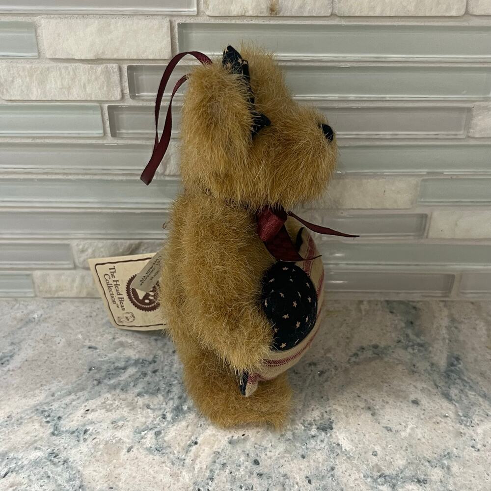 Boyds Bears "The Head Bean Collection" Patriotic Americana Tess Plush Ornament - Picture 4 of 7
